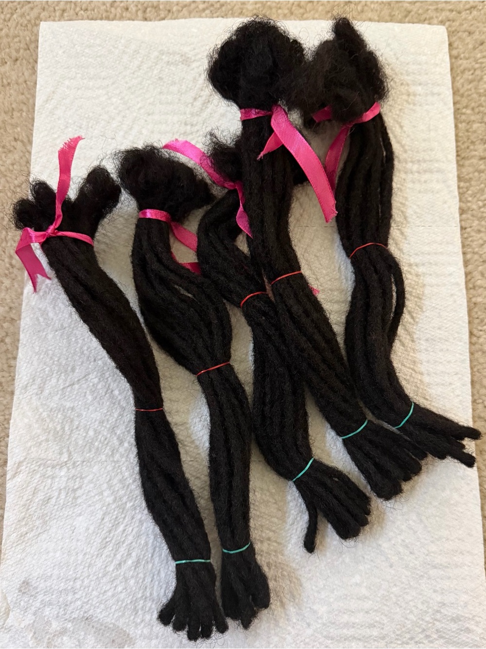 Unbranded Black Human Hair 10 in Dreadlock Extensions - Pack of 10 Strands (50)
